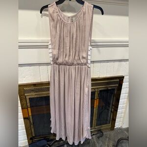 Dolan Left Coast from Anthropologie - beige long layered dress, pockets & lined